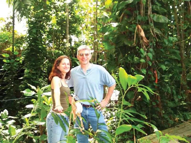 Image of man and woman in rainforest